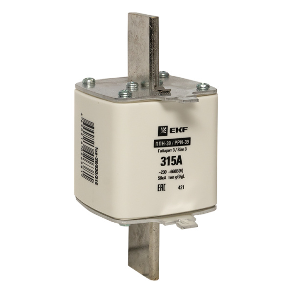 Плавкая вставка ППН-39 630/315А габарит 3 PROxima EKF