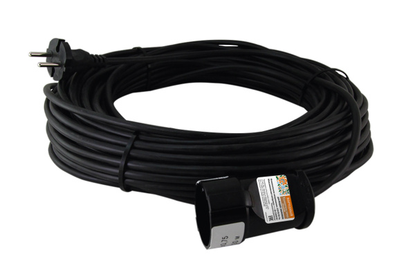 Удлинитель-шнур силовой народный У1-12034 ПВС 2200 Вт с/з, 30м, штепс. гнездо TDM