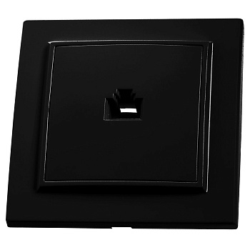 Розетка компьютерная 1-местная STEKKER, PST00-9007-03, RJ-45, черный