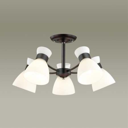 Люстра потолочная E27 5*60W 220V WILMA черный LUMION