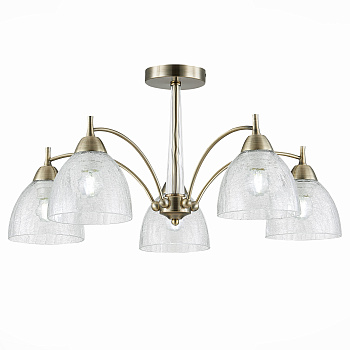 Люстра потолочная Бронза/Прозрачный E27 5*60Вт SLE104402-05 EVOLUCE