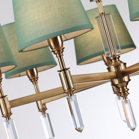 Люстра E14 7*40W LONDON бронзовый/зеленый/ткань ODEON LIGHT