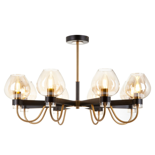 Люстра 8*E14 60Вт Черный IP20 Tara FR5028PL-08B Freya