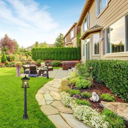 Светильник садово-парковый Feron PL526 столб 60W E27 230V, черный