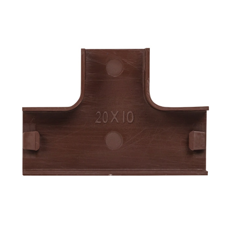 Угол T-образный (20х10) (4 шт) темное дерево EKF-Plast