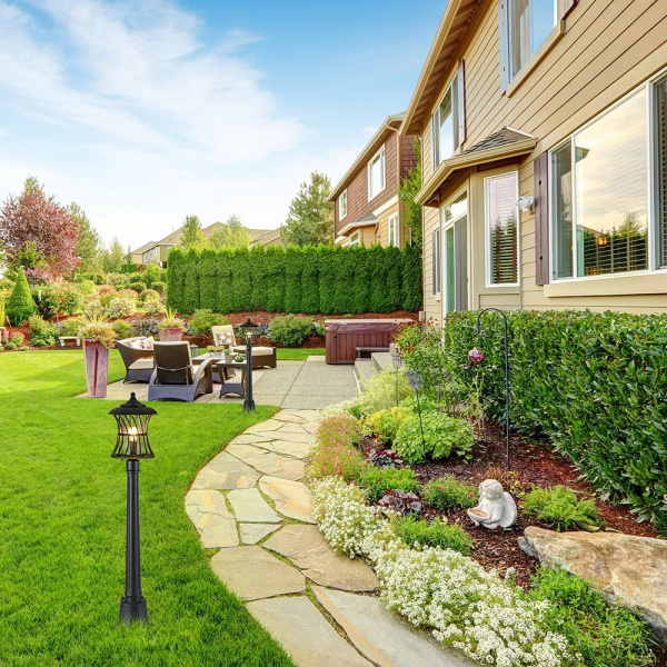 Светильник садово-парковый Feron PL526 столб 60W E27 230V, черный