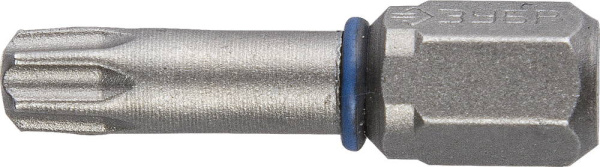 Биты "ЭКСПЕРТ" торсионные кованые, обточенные, хромомолибденовая сталь, тип хвостовика C 1/4", T15, 25мм, 2шт ЗУБР