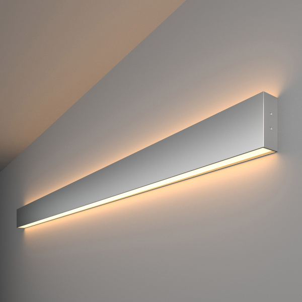 Линейный светодиодный накладной двусторонний светильник 50Вт 3000К серебро матовое IP20 (a041471) Elektrostandard Pro