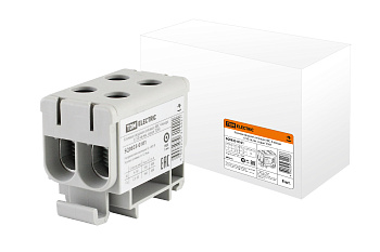 Клемма вводная силовая КВС 4 ввода 6-50 кв.мм. серая TDM Клемма вводная силовая КВС 4 ввода 6-50 кв.мм. серая TDM