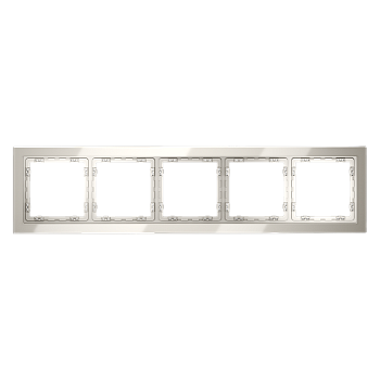 Рамка стеклянная Voltum S70 на 5 постов, (кашемир, стекло)