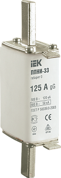 Плавкая вставка предохранителя ППНИ-33 габарит 0 125А IEK