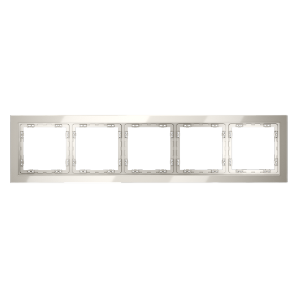 Рамка стеклянная Voltum S70 на 5 постов, (кашемир, стекло)