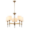 Люстра E14 5*40W LONDON бронзовый/белый/ткань ODEON LIGHT
