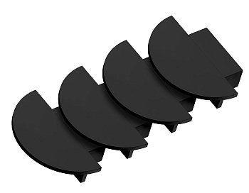 Заглушка GP8120 BK черный 21.5*6.8 для встраиваемого алюминиевого профиля GP1001 (комплект 4шт) Ambrella Light