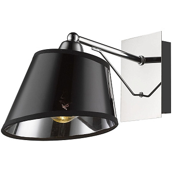 Бра Хром/Черный E27 1*60Вт 296-101-01 VELANTE