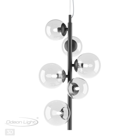 Подвес G9 6*40W TOVI черный/прозрачный ODEON LIGHT