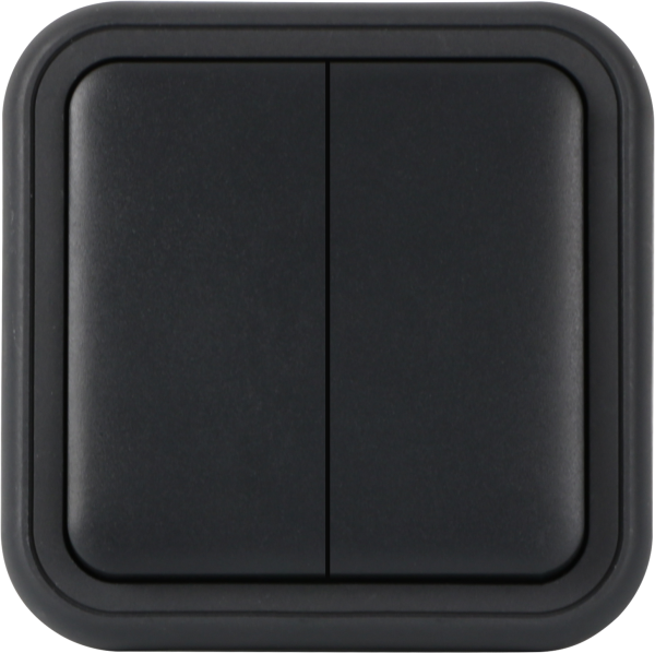 Donel W55 Рамка с клавишей для скрытой установки переключателя двухклавишного, антрацит, IP55, серия (тип) DIP55