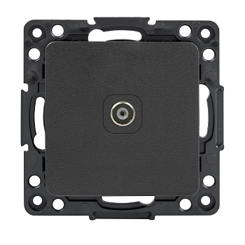 Стокгольм Механизм Розетки TV 1-местной 75Ом 5-862МГц черной EKF