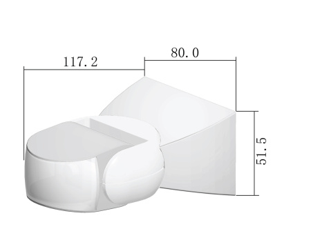Donel Датчик движения настенный, уличный, 3-х пров., обзор 180º, макс.1200 Вт., белый, IP65 Donel Датчик движения настенный, уличный, 3-х пров., обзор 180º, макс.1200 Вт., белый, IP65