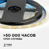 LSE-259 Светодиодная лента 12В, 9,6Вт/м, 840лм/м, 3000К, smd2835, 120д/м, IP65, ширина подложки 8мм, 5м, т/б OGM
