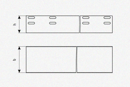 Лоток глухой ЛМГ 400х50х2000 УТ1,5, оцинкованный лист S1,0