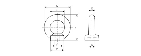 Рым-гайка DIN 582, М20, 4 шт, оцинкованная, Профессионал ЗУБР