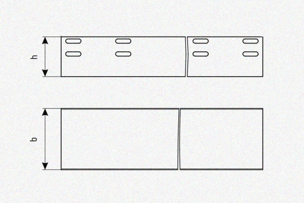Лоток глухой ЛМГ 400х50х2000 УТ1,5, оцинкованный лист S1,0