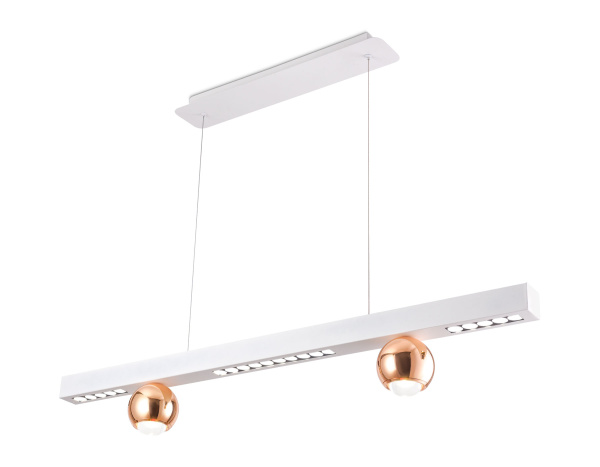 Светильник светодиодный подвесной FL5955 WH/GD белый/золото 4200K 18W 1000*70*1200 (Без ПДУ) Ambrella Light