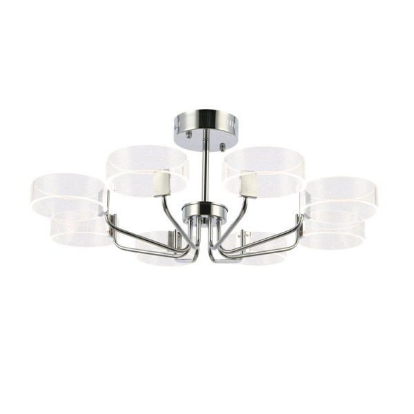 Люстра потолочная Хром/Белый LED 8*8Вт 3000К SLE283102-08 EVOLUCE