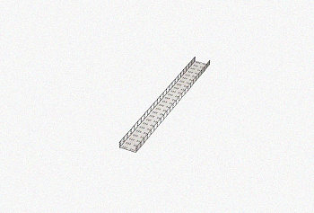 Лоток замковый перфорированный ЛМЗ 400х50х3000 УТ1,5, оцинкованный лист S1,0