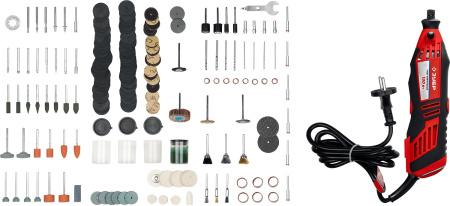 Электрический гравер с набором насадок, 172 предмета, в кейсе ЗУБР