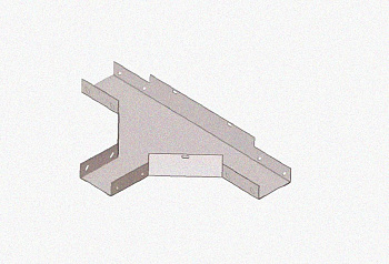 Лоток тройниковый замковый глухой ОТЗГ 500х100 УТ1,5, оцинкованный лист S1,5