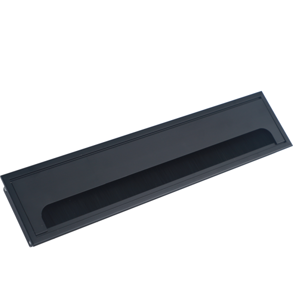 Donel Кабельный громмет (лючок) в стол, 350*80мм, цвет: черный