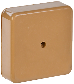 Коробка распаячная КМ41212-03 для открытой проводки 75х75х20мм светлое дерево (6 клемм 6мм2) IEK