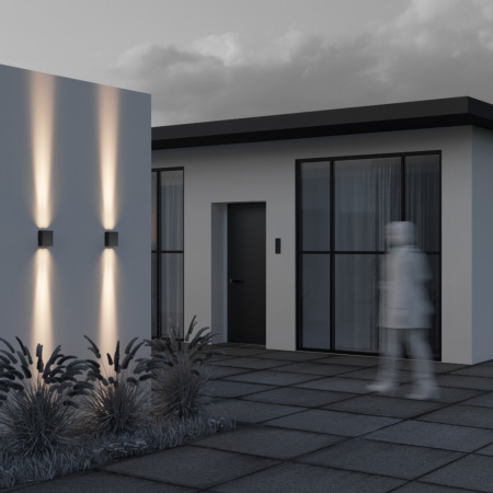 Настенный светильник (бра) 15Вт 3000К Черный IP54 Shell O570WL-L20B3K Outdoor Maytoni