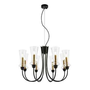 Люстра подвесная Черный/Прозрачный E14 8*40Вт SLE112403-08 EVOLUCE