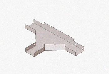Лоток тройниковый замковый перфорированный ОТЗ 100х80 УХЛ1, оцинкованный лист S1,5
