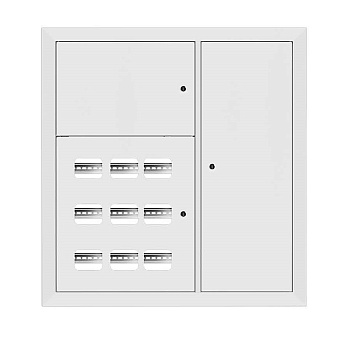 Щит этажный 9 кв, RAL9003 3 окна в ряд по гориз, (1000х950х150) PROxima EKF