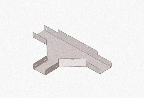 Лоток тройниковый замковый перфорированный ОТЗ 100х80 УХЛ1, оцинкованный лист S1,5