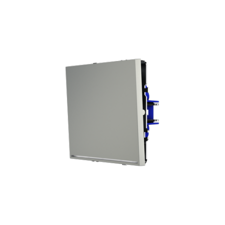 Выключатель встраиваемый Voltum S70 одноклавишный с подсветкой 10А, (сталь)