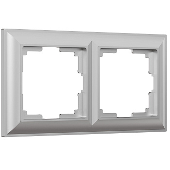 Fiore Рамка на 2 поста (серебряный) Werkel