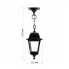 11-13 ЧЕР (НСУ 04-60-001 АДЕЛЬ) Светильник-фонарь подвесной черный прозрач стекло APEYRON