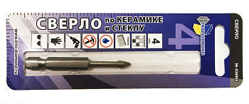 Сверло по керамике и стеклу 4мм 430004 Trio-Diamond