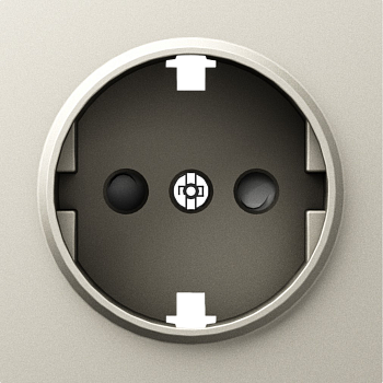 Donel A07 матовый кашемир накладка для розетки Schuko с заземлением, со шторками 16A 250 В~,серия DB