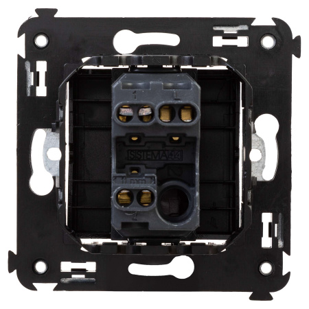 Переключатель одноклавишный в стену, "Avanti", "Черный квадрат" DKC