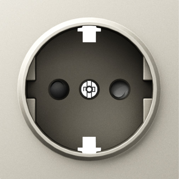 Donel A07 матовый кашемир накладка для розетки Schuko с заземлением, со шторками 16A 250 В~,серия DB