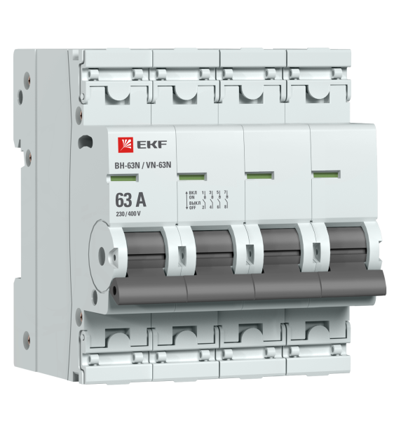 Выключатель нагрузки 4П 63А ВН-63N PROxima EKF