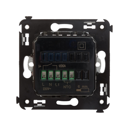 Термостат для теплых полов в стену, "Avanti", "Черный квадрат" DKC