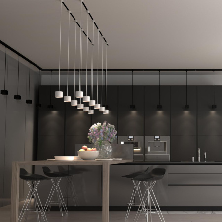 Св-к трековый,провод 1.2м IP20 LED 4000К 12W 220V черный PATERA B NOVOTECH