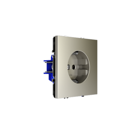 Розетка встраиваемая Voltum S70 с заземлением 16А, (шелк)